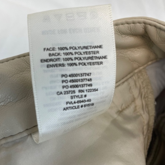 Wilfred High Waist Skinny Beige Pleather Pants 26x30 Women’s Size 2 - Picture 2 of 16